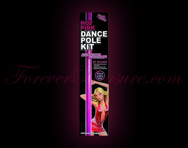 Peek-A-Boo Dance Pole Kit - Hot Pink