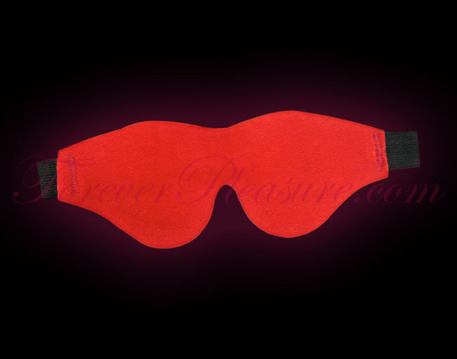 Sportsheets Leather Blindfold - Red